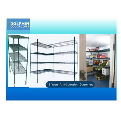 AirTech-UK Industrial Shelving Unit 355mm x 915mm for Cold Room Kitchen Food Storage