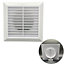 AirTech-UK Inline Bathroom Loft Extractor Fan Kit with LED Light and Run on Timer 100mm  / 4""