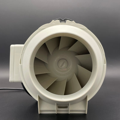 AirTech-UK Inline Bathroom Loft Extractor Fan Kit with LED Light and Run on Timer 100mm  / 4"" - 8