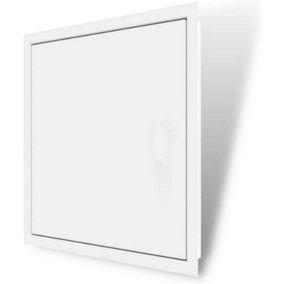 AirTech-UK Metal Access Panel  Push Lock Inspection Panel Door Push Open Hinge Wall or Ceiling Mounted  (200 x 200 mm)