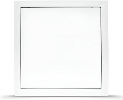 AirTech-UK Metal Access Panel Push Lock Inspection Panel Door Push Open Hinge Wall or Ceiling Mounted  (400 x 400 mm)