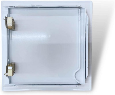 AirTech-UK Metal Access Panel Push Lock Inspection Panel Door Push Open Hinge Wall or Ceiling Mounted  (500 x 500 mm) - 3