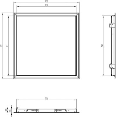 AirTech-UK Metal Access Panel Push Lock Inspection Panel Door Push Open Hinge Wall or Ceiling Mounted  (500 x 500 mm) - 6