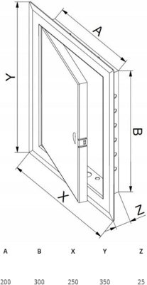 AirTech-UK Metal Access Panel with Pull Open Inspection Panel Door 200 x 300 mm