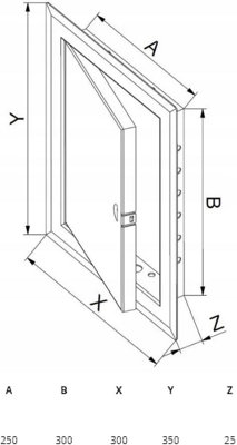 AirTech-UK Metal Access Panel with Pull Open Inspection Panel Door 250 x 300 mm