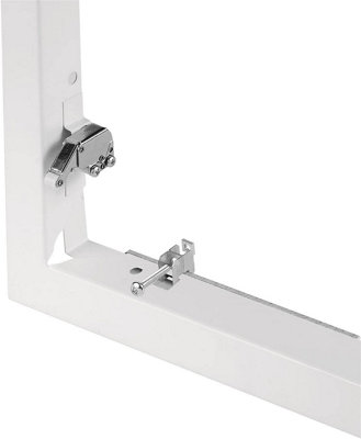 AirTech-UK Metal Inspection Door with Push-to-Open Inspection Hatch Revision Door Galvanized Steel Build  (150 x 200 mm)