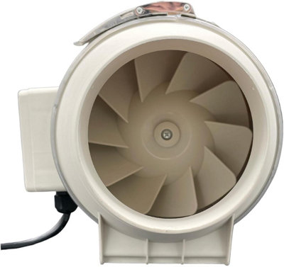 AirTech-UK Mixed Flow Inline Bathroom Extractor Fan 100mm / Dia 4" - Powerful, Quiet, and Efficient Ventilation