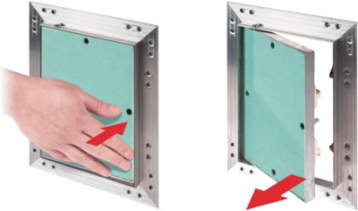 AirTech-UK Plasterboard Access Panels All Size with Aluminium Frame Inspection Hatch Revision Door (KRAL-13 (400X600)) - 4