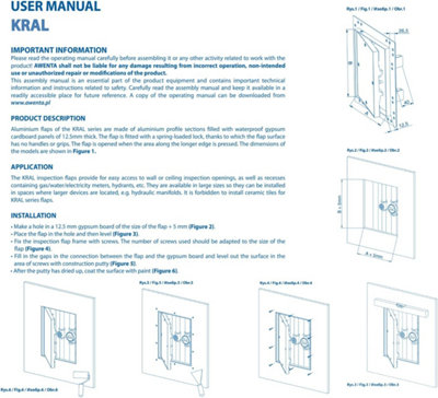 AirTech-UK Plasterboard Access Panels All Size with Aluminium Frame Inspection Hatch Revision Door (KRAL-13 (400X600)) - 5