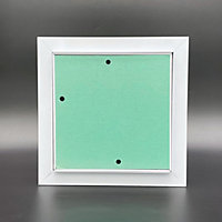 AirTech-UK Plasterboard Aluminium Access Panel Inspection Hatch Walls and Ceilings Detachable Hinged Push Lock Door (500 x 500 mm)