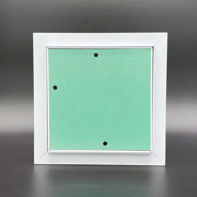 AirTech-UK Plasterboard Aluminium Access Panel Inspection Hatch Walls and Ceilings Detachable Hinged Push Lock Door (600 x 600mm)