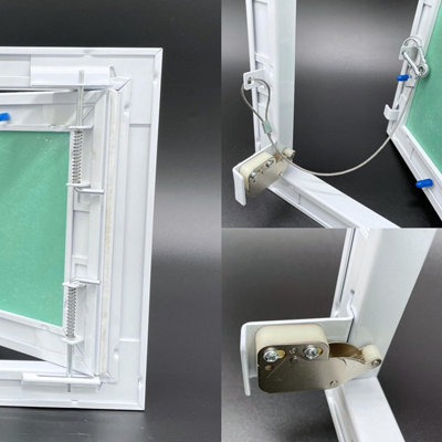 AirTech-UK Plasterboard Aluminium Access Panel  Walls and Ceilings Detachable Hinged Push Lock Door (200 x 200 mm) - 3