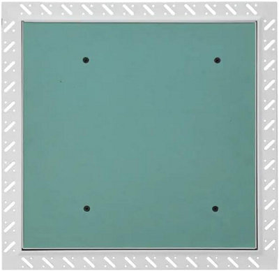 AirTech-UK Plasterboard Steel Access Panel Beaded Frame Inspection Hatch Detachable Push Lock Door (450MM X 450MM)