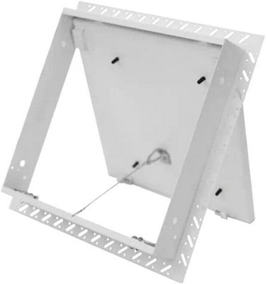 AirTech-UK Plasterboard Steel Access Panel Beaded Frame Inspection Hatch Detachable Push Lock Door (450MM X 450MM) - 3