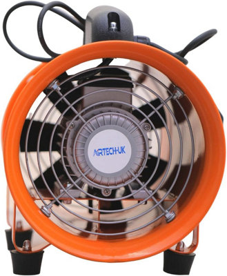 AirTech-UK Portable Blower 8" Commercial Ventilation Axial Metal Exhaust Blower Fan Industrial Extractor Workshop Fan 8" - 3