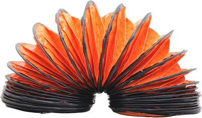 AirTech-UK PVC Ducting Flexible 10 inches/ 250mm for Portable Fan Air Transfer Hose 10 Meters Long Heavy Duty, Fire Retardant