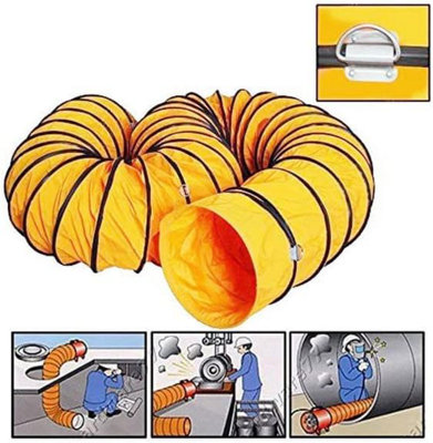 AirTech-UK PVC Ducting Flexible 12 inches/ 300mm for Portable Fan Air Transfer Hose 10 Meters Long Heavy Duty - 8