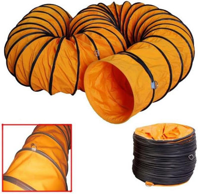 AirTech-UK PVC Ducting Flexible 16 inches/ 400mm for Portable Fan Air Transfer Hose 5 Meters Long Heavy Duty - 7