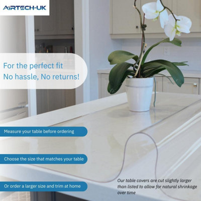 AirTech-UK PVC Table Protector Table Cover/Protector Transparent 2mm ...