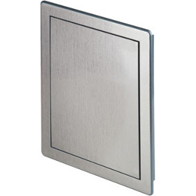 AirTech-UK Silver Access Panel - 200 x 300mm (8" x 12") Plastic Inspection Door  Sateen Silver Color