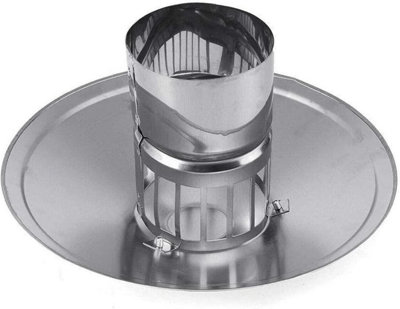 AirTech-UK Stainless Steel Roof Cowl 150mm Ducting Pipe Woodburner Flue Liner Ventilation Pipe Rain hat Chimney Pot  (150mm/6")