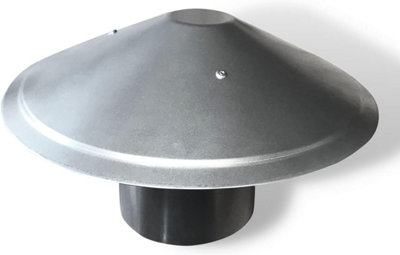 AirTech-UK Stainless Steel Roof Cowl 150mm Ducting Pipe Woodburner Flue Liner Ventilation Pipe Rain hat Chimney Pot  (150mm/6") - 5