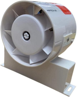 AirTechUK TUBO in Line Bathroom Shower Room Extractor Fan Axial Flow
