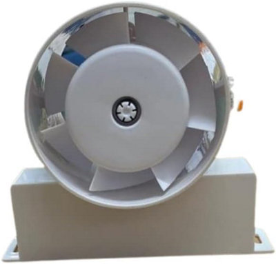 AirTech-UK TUBO in Line Bathroom Shower Room Extractor Fan - Axial Flow - Run On Timer 100mm 4" - 3