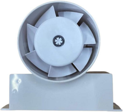AirTech-UK TUBO in Line Bathroom Shower Room Extractor Fan - Axial Flow - Run On Timer 100mm 4"