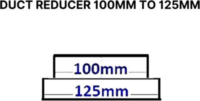 AirTeck-UK Universal Ventilation System Reducer 100-125 mm Diameter Transition Tube Connector for Efficient and Quiet Ventilation