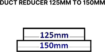 AirTeck-UK Universal Ventilation System Reducer 125-150 mm Diameter Transition Tube Connector for Efficient and Quiet Ventilation