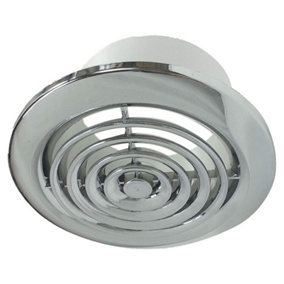 Airvent 404147 Round Ceiling Diffuser Vent Grille - Polished Chrome Finish