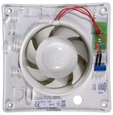 Airvent 434399 Low Voltage Axial Extractor Fan With Transformer 100mm 4 Inch (Timer Model)