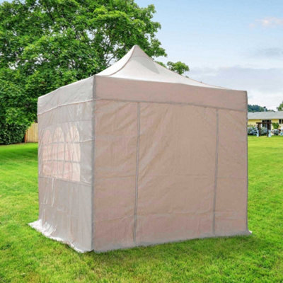 Airwave Four Seasons Essential 2.5x2.5 Pop Up Gazebo with Sides Beige DIY at B Q