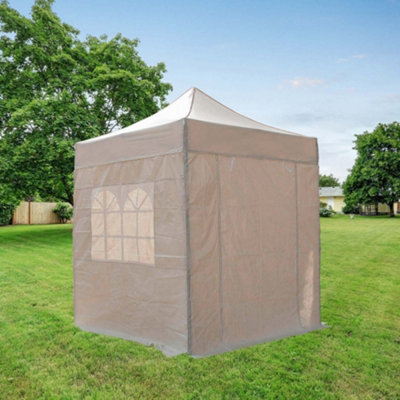 Airwave Four Seasons Essential 2x2 Pop Up Gazebo with Sides Beige DIY at B Q