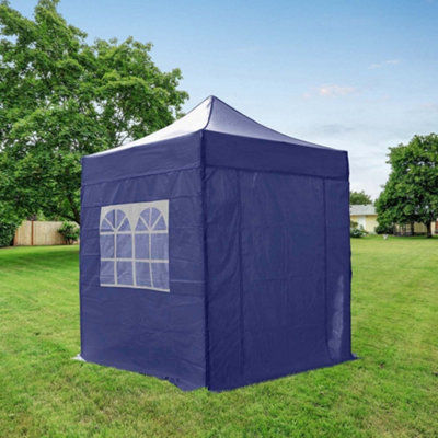 Airwave Four Seasons Essential 2x2 Pop Up Gazebo with Sides Blue DIY at B Q