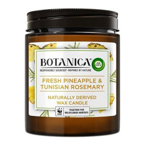 Airwick Botanica Pineapple & Tunisian Rosemary Natural Wax Candle, 205g