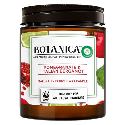 Airwick Botanica Pomegranate & Italian Bergamot Wax Candles 3 x 120g