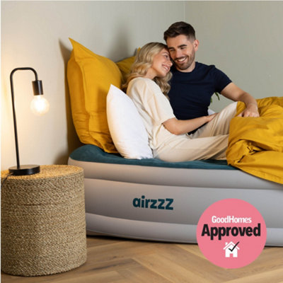 airzzZ Self Inflating Double Air Bed with Built In Electric Pump Blow ...