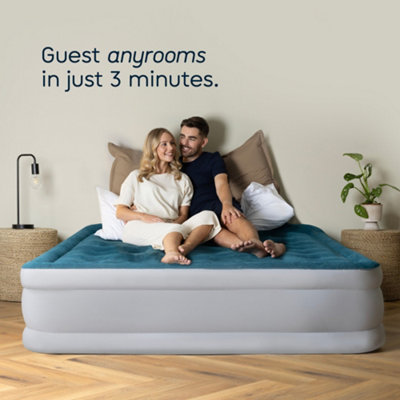 AirzzZ Slumber Plus Double Air Bed with Built-in Electric Pump, Outdoor & Indoor Mattress