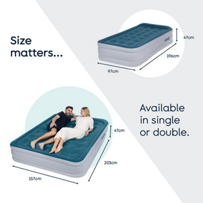 AirzzZ Slumber Plus Double Air Bed with Built-in Electric Pump, Outdoor & Indoor Mattress