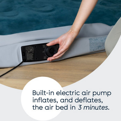 AirzzZ Slumber Plus Double Air Bed with Built-in Electric Pump, Outdoor & Indoor Mattress