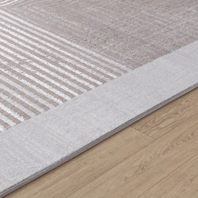 AITANA Scandi Modern Beige/White Area Rug 160 x 220 cm