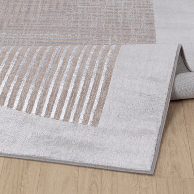 AITANA Scandi Modern Beige/White Area Rug 160 x 220 cm