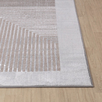 AITANA Scandi Modern Beige/White Area Rug 160 x 220 cm