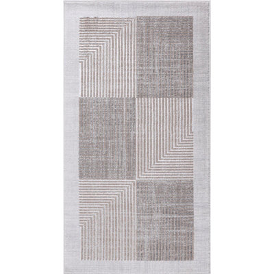 AITANA Scandi Modern Beige/White Area Rug 80 x 150 cm