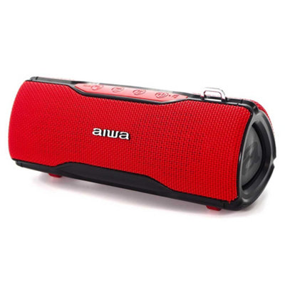 Aiwa BST-500 Red Waterproof Stereo Bluetooth Speaker