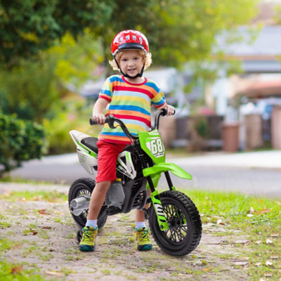 AIYAPLAY 12V Ride On Motorbike with Removable Training Wheels, Green