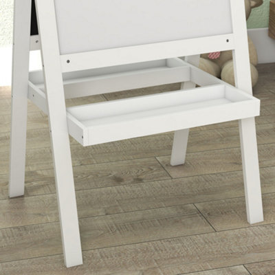 AIYAPLAY 2-in-1 Double-Sided Easel for Kids, with Storage Shelf- Blue