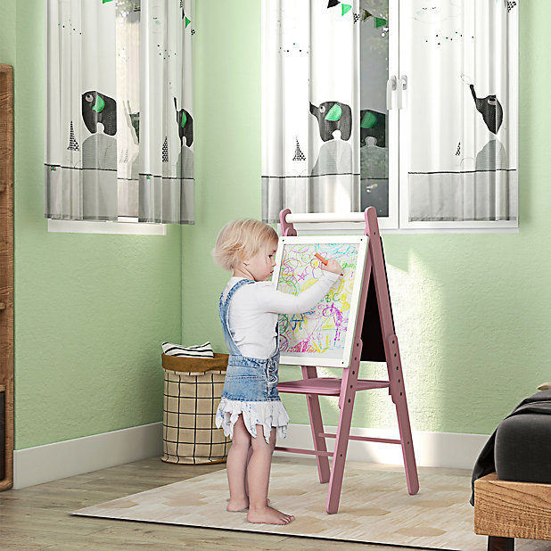 AIYAPLAY 3 in 1 Easel for Kids, with Paper Roll, Adjustable Height